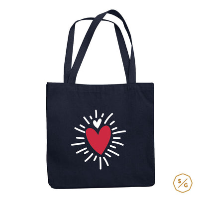 PRINTED COTTON BAG • SHINING HEART