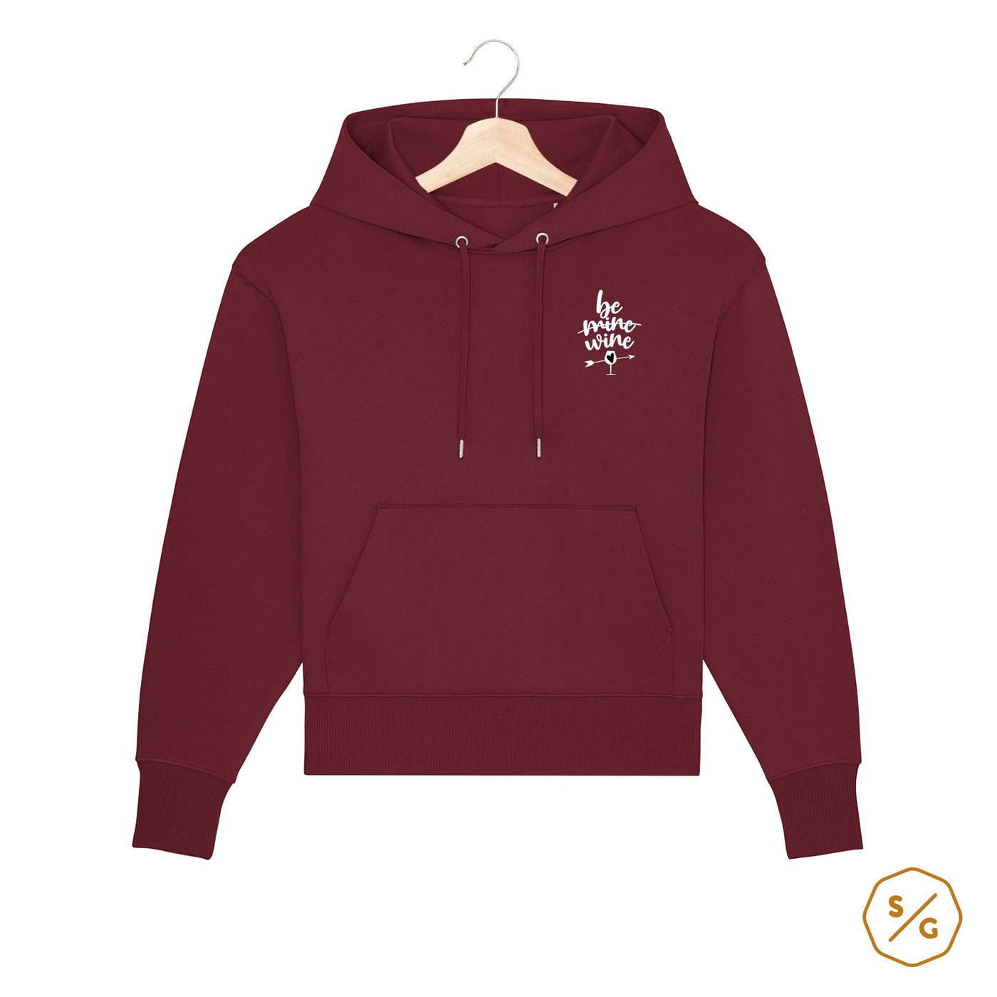 BESTICKTER HOODIE OVERSIZED • BE WINE