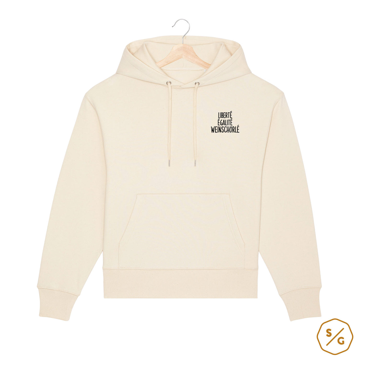 BESTICKTER HOODIE OVERSIZED • LIBERTÉ ÉGALITÉ WEINSCHORLÉ