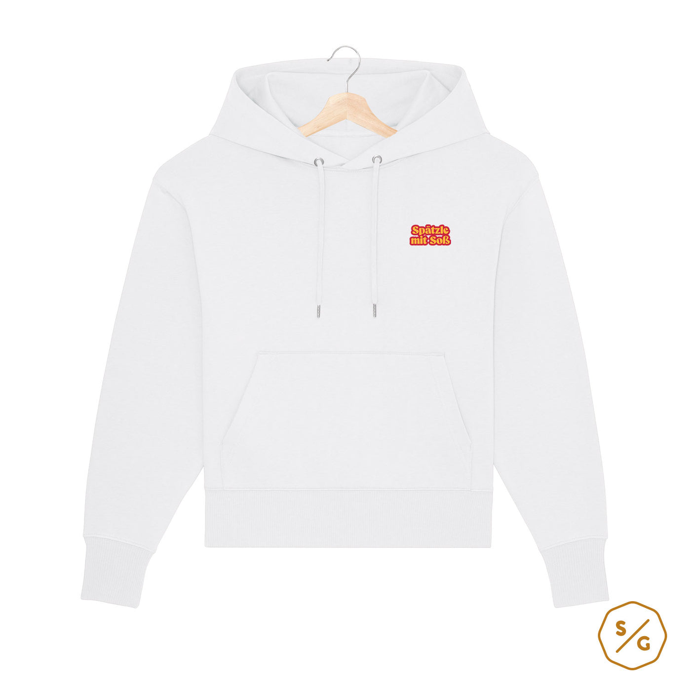 BESTICKTER HOODIE OVERSIZED • SPÄTZLE MIT SOSS