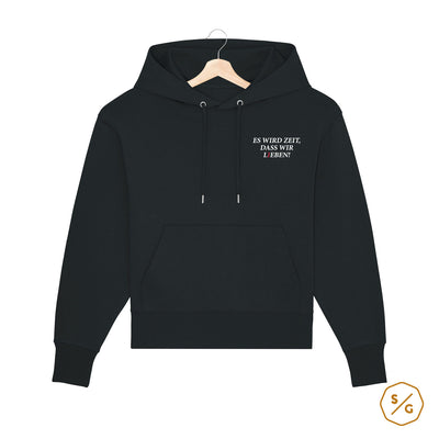 BESTICKTER HOODIE OVERSIZED • ES WIRD ZEIT, DASS WIR LIEBEN