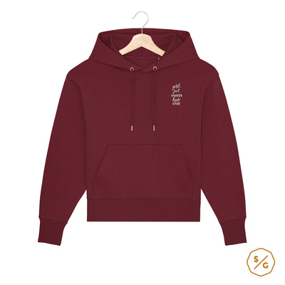 BESTICKTER HOODIE OVERSIZED • GIRLS JUST WANNA HAVE WINE