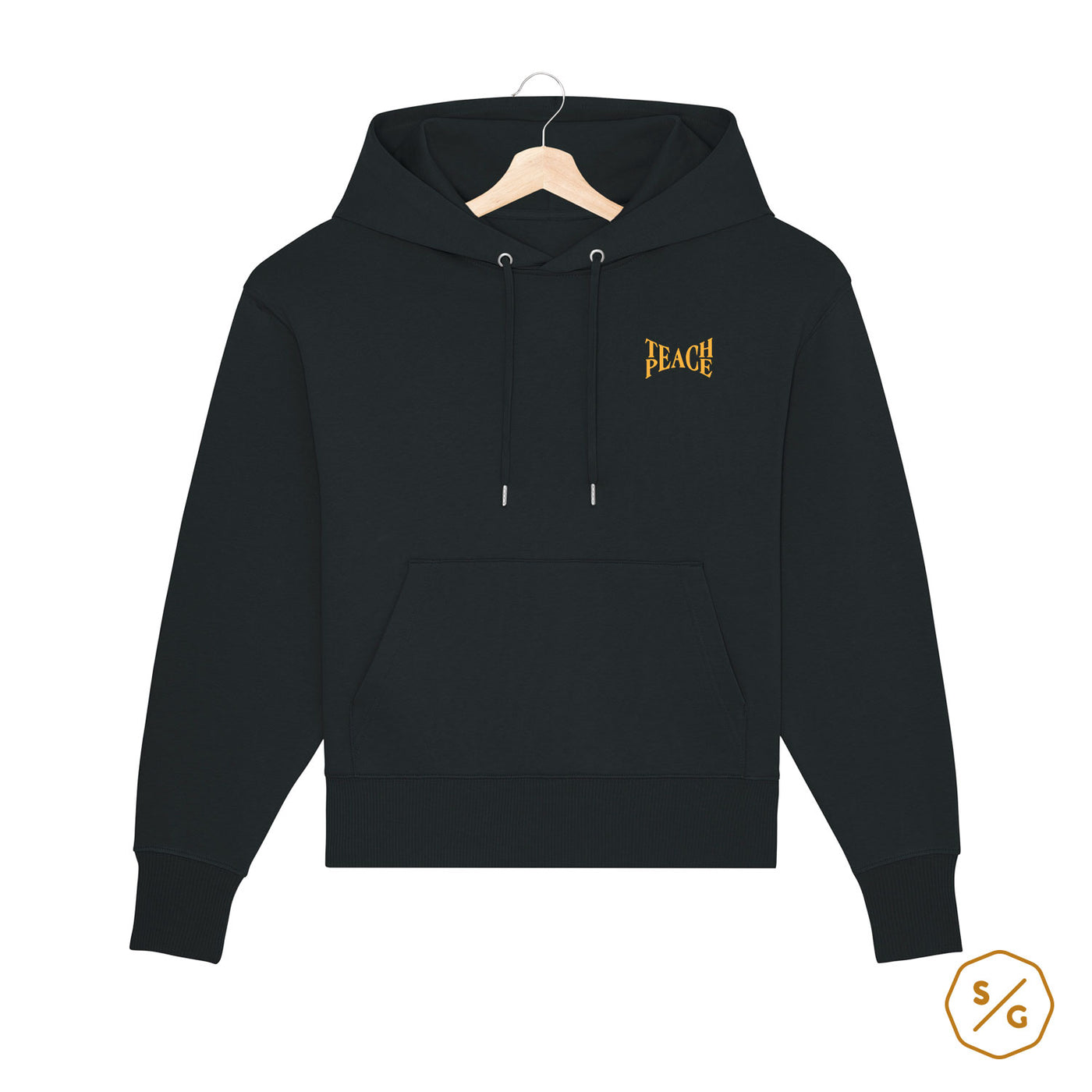 BESTICKTER HOODIE OVERSIZED • TEACH PEACE