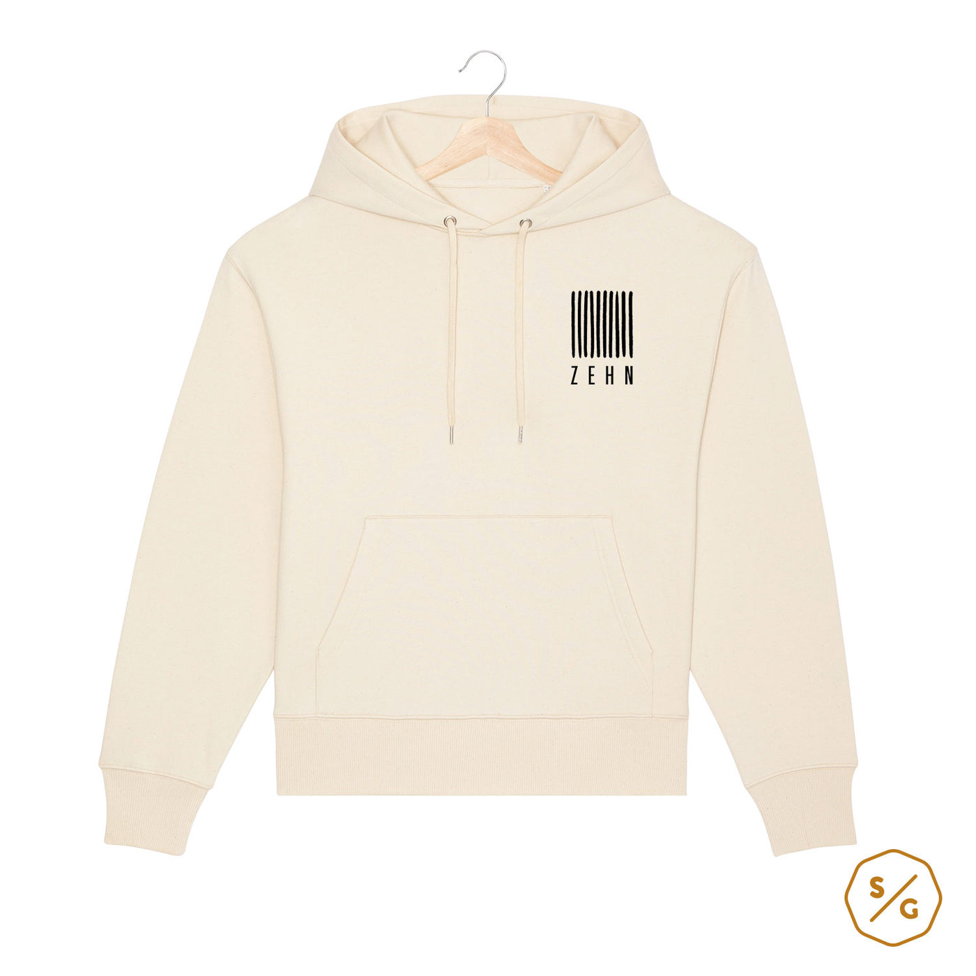 BESTICKTER HOODIE OVERSIZED • LOGO ZEHN RECORDS