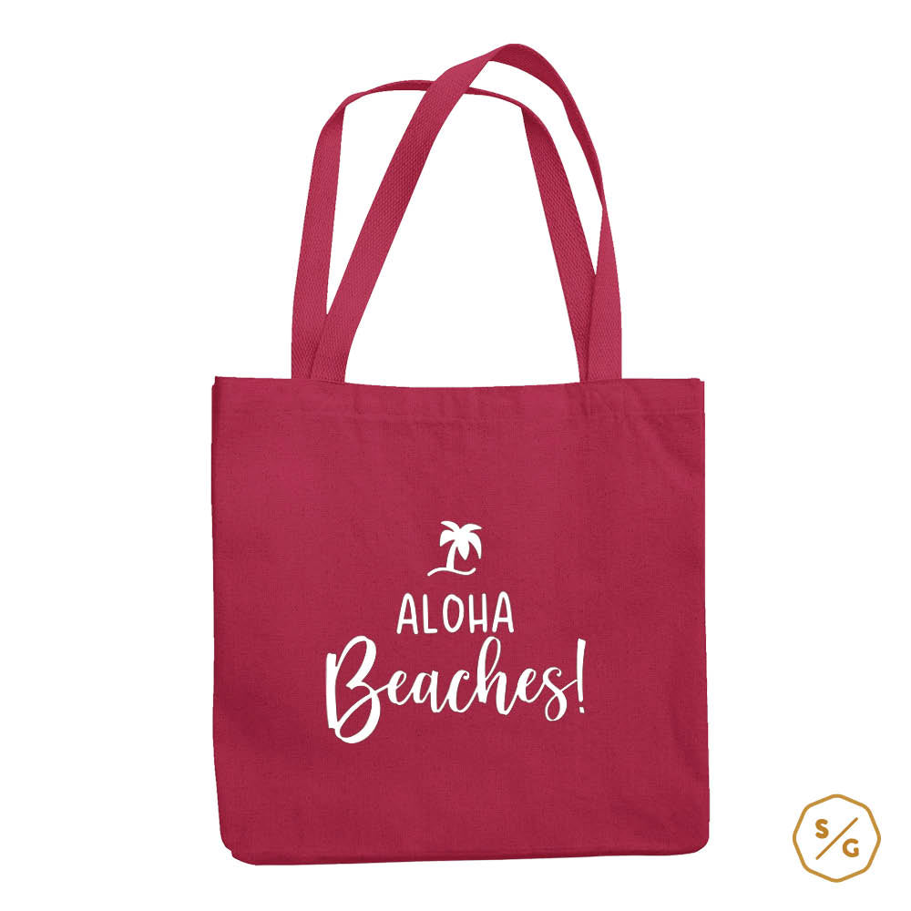 BEDRUCKTE BAUMWOLL-TASCHE • ALOHA BEACHES