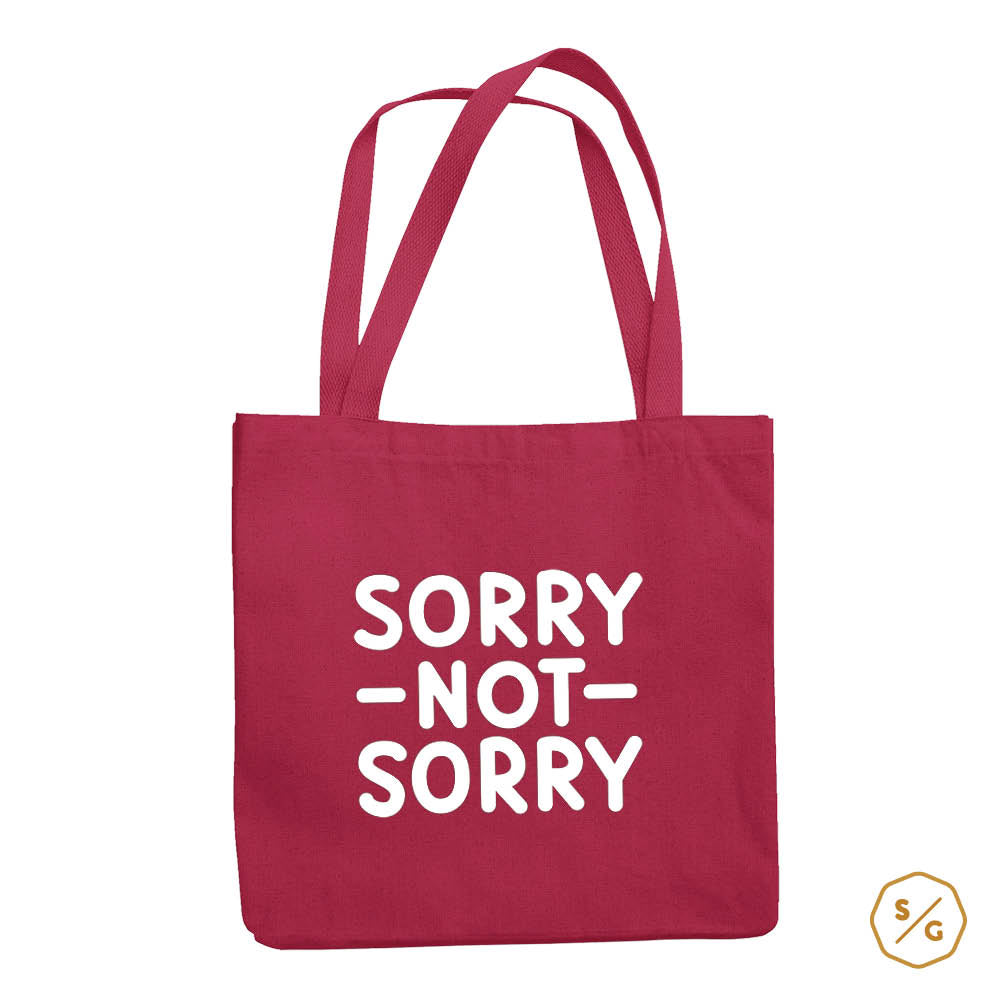 BEDRUCKTE BAUMWOLL-TASCHE • SORRY NOT SORRY