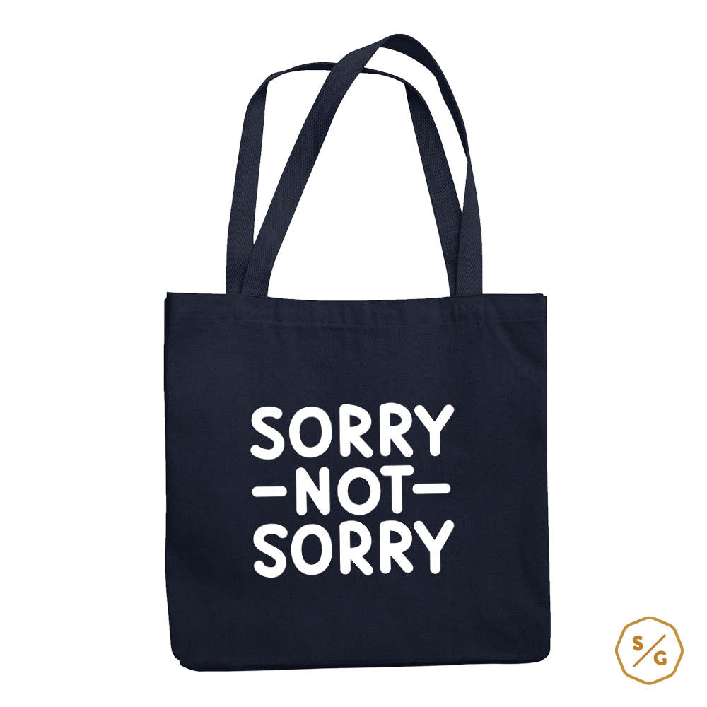 BEDRUCKTE BAUMWOLL-TASCHE • SORRY NOT SORRY