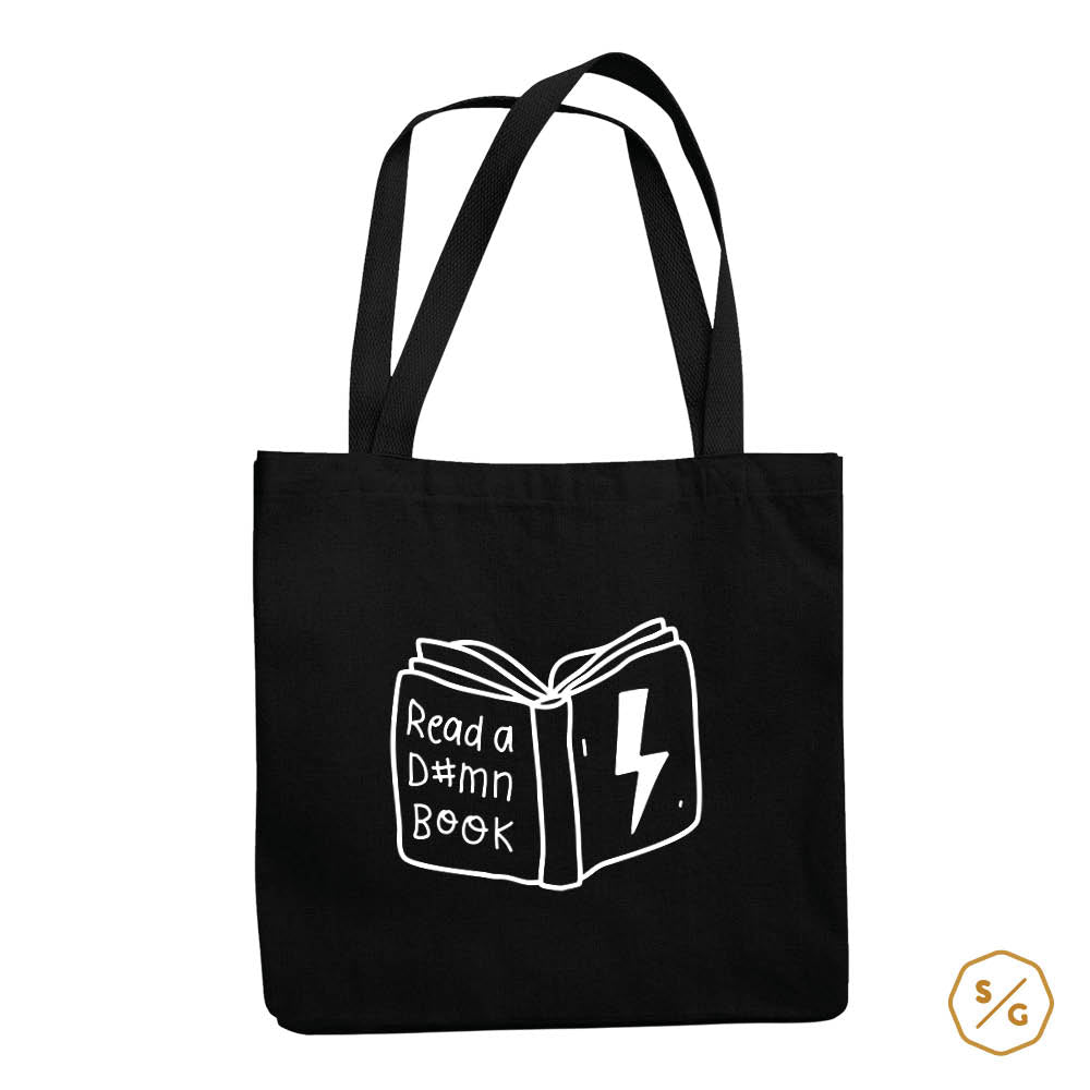 COTTON BAG • READ A DAMN BOOK