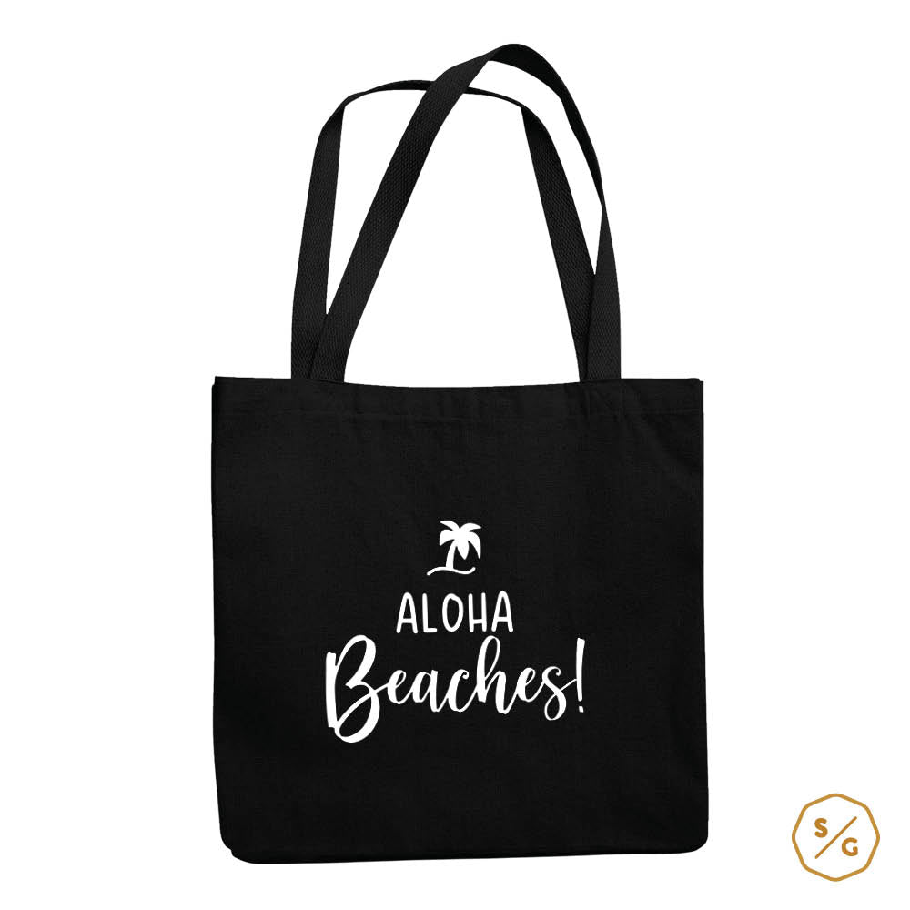 BEDRUCKTE BAUMWOLL-TASCHE • ALOHA BEACHES