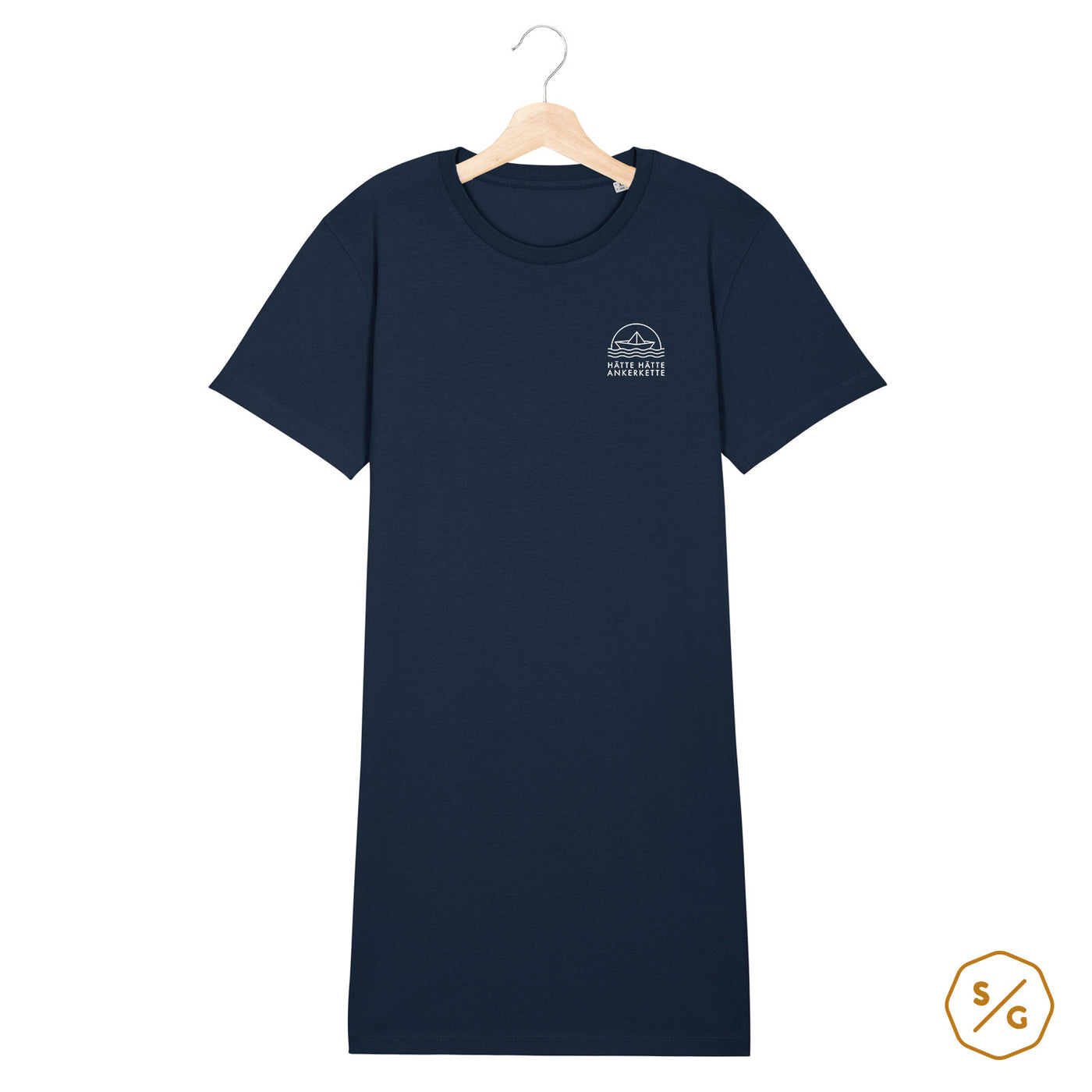 BESTICKTES T-SHIRT KLEID • HÄTTE HÄTTE ANKERKETTE