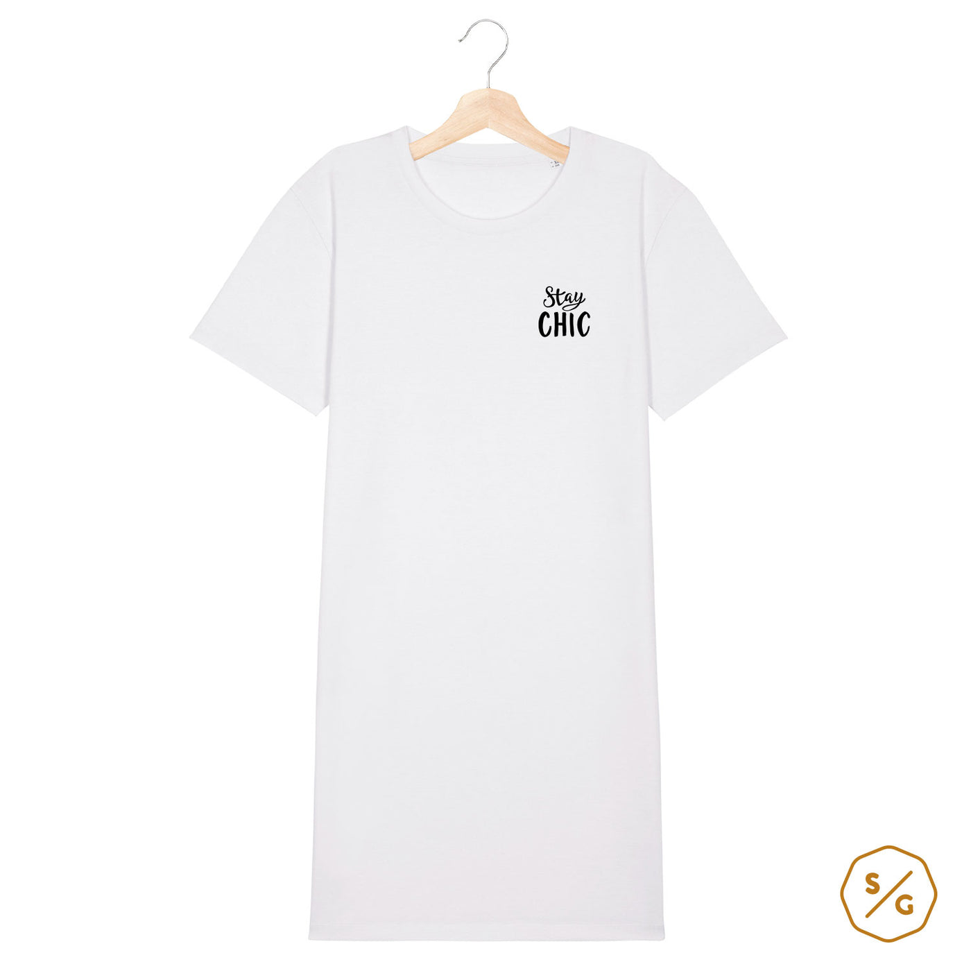 BESTICKTES T-SHIRT KLEID • STAY CHIC