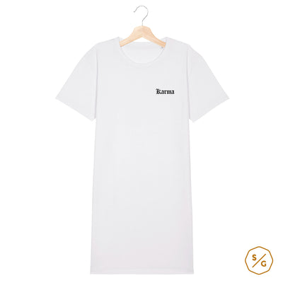 EMBROIDERED T-SHIRT DRESS • KARMA