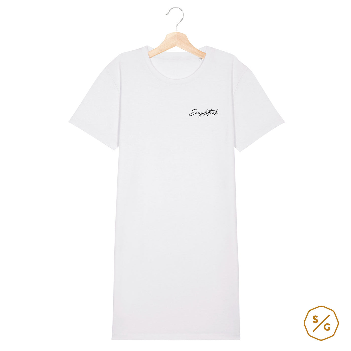 BESTICKTES T-SHIRT KLEID • EINZELSTÜCK