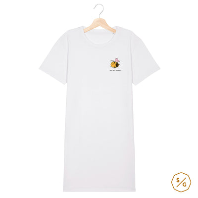 BESTICKTES T-SHIRT KLEID • JUST BEE YOURSELF