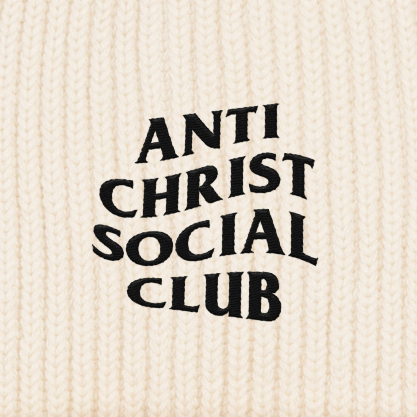 BESTICKTE BEANIE • ANTI CHRIST SOCIAL CLUB