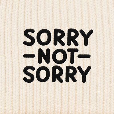 BESTICKTE BEANIE • SORRY NOT SORRY