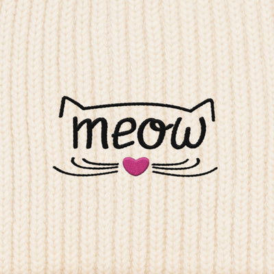 BESTICKTE BEANIE • MEOW