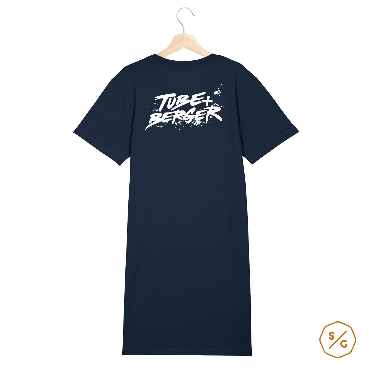 BEDRUCKTES T-SHIRT KLEID • LOGO TUBE & BERGER