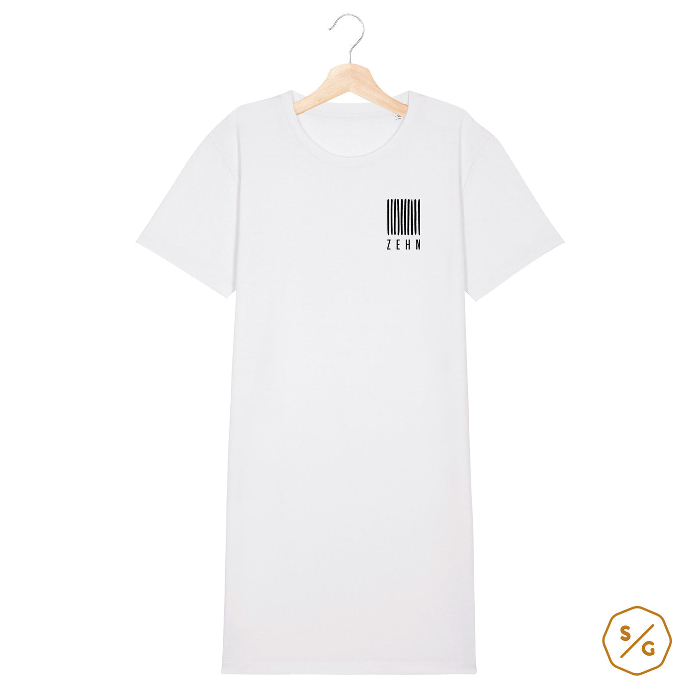 BEDRUCKTES T-SHIRT KLEID • LOGO ZEHN RECORDS