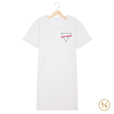 BESTICKTES T-SHIRT KLEID • LOGO JULIET SIKORA