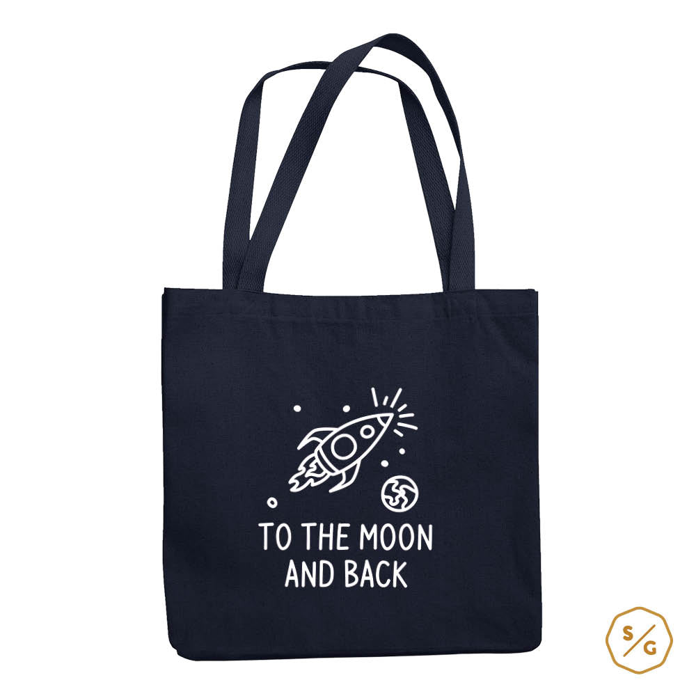 PRINTED COTTON BAG • TO THE MOON AND BACK