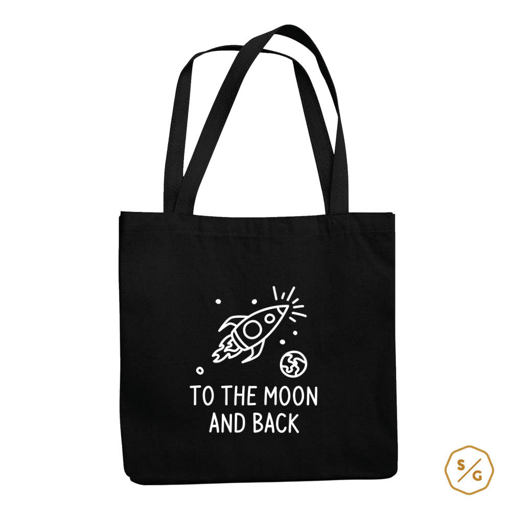 PRINTED COTTON BAG • TO THE MOON AND BACK