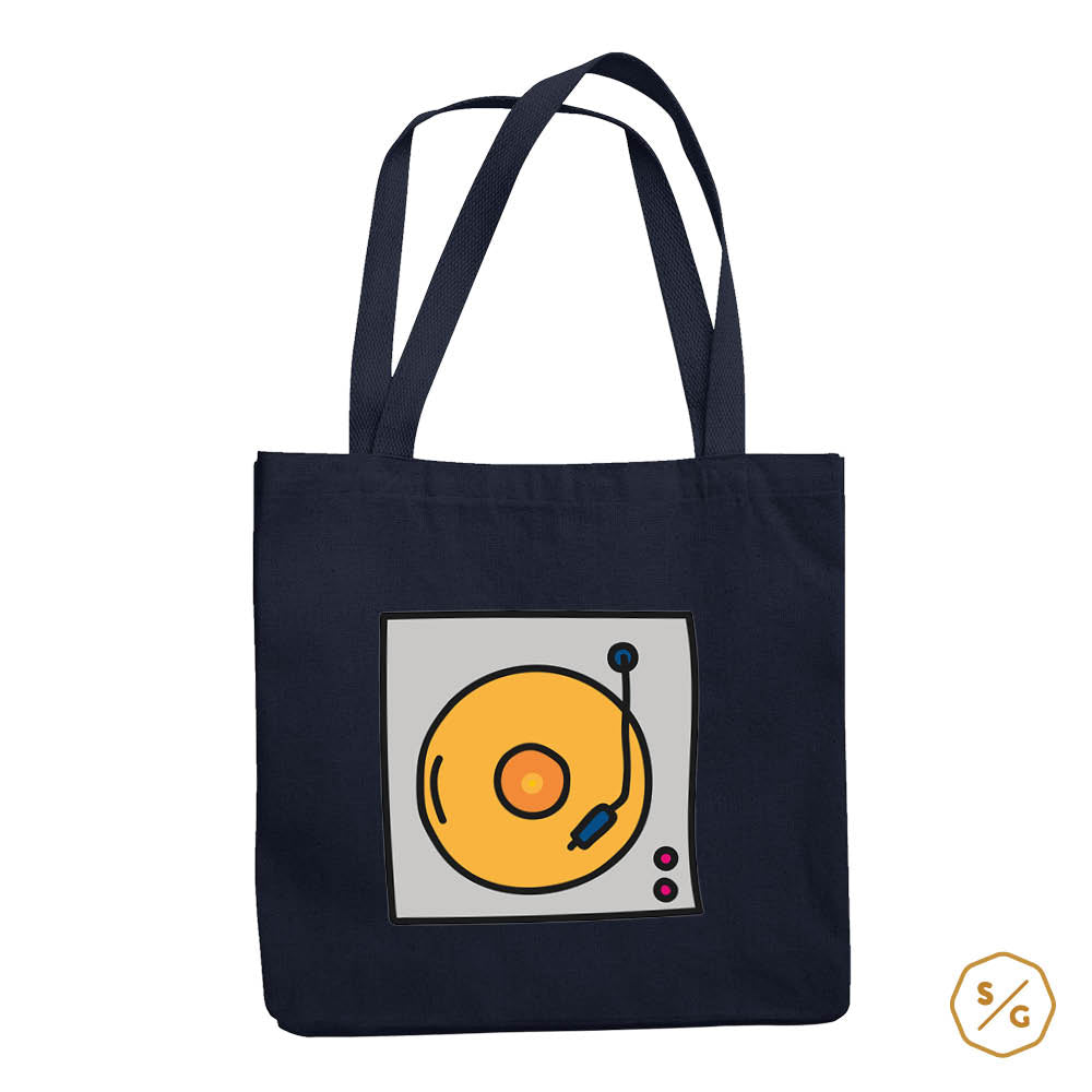 BEDRUCKTE BAUMWOLL-TASCHE • TURNTABLE SKETCH COLOR