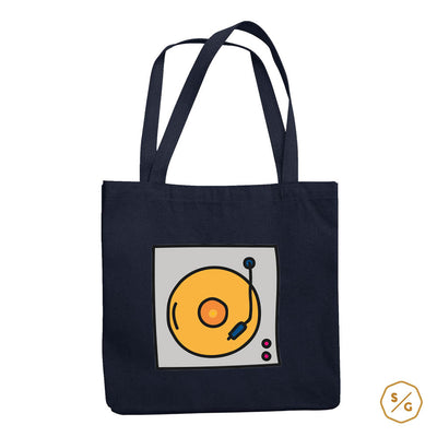 BEDRUCKTE BAUMWOLL-TASCHE • TURNTABLE SKETCH COLOR