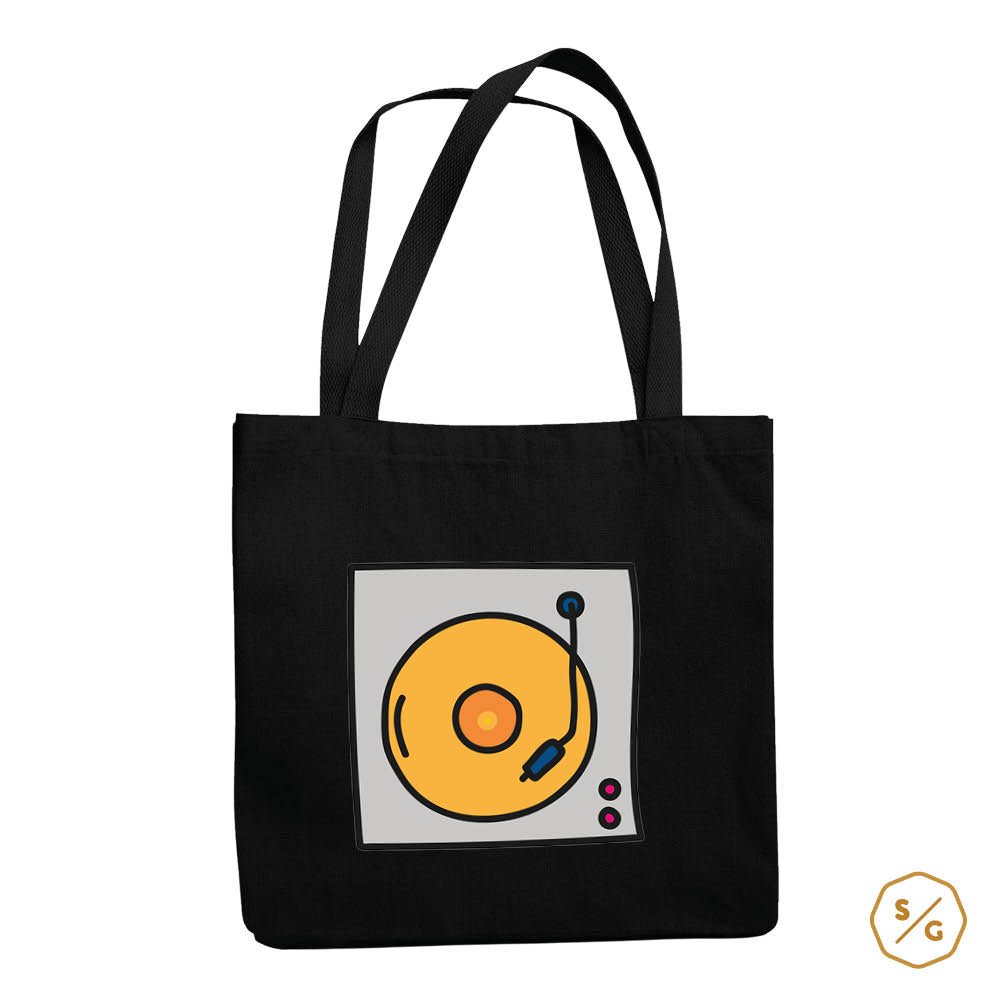 BEDRUCKTE BAUMWOLL-TASCHE • TURNTABLE SKETCH COLOR