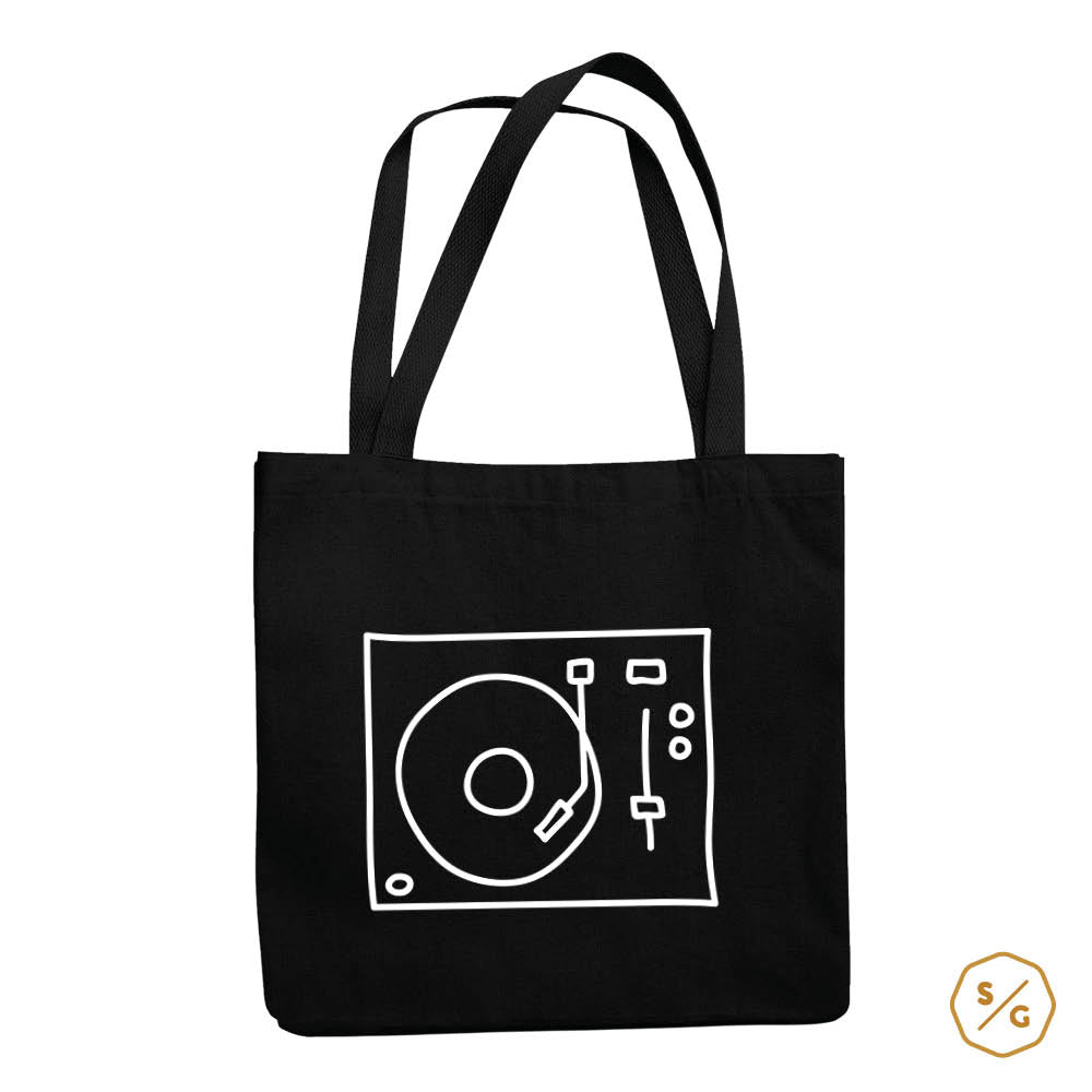 PRINTED COTTON BAG • TURNTABLE SKETCH