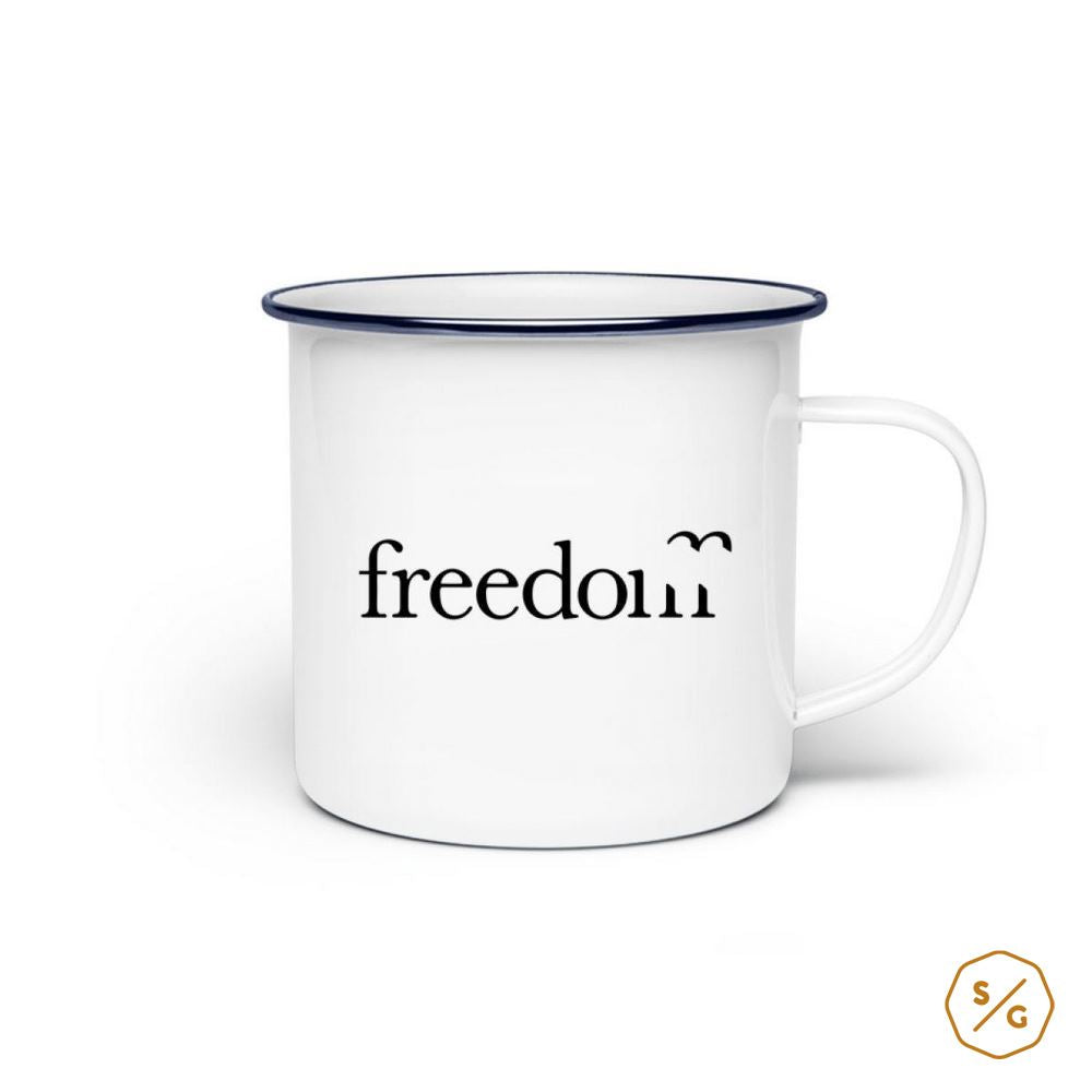 ENAMEL MUG (STEEL) • FREEDOM