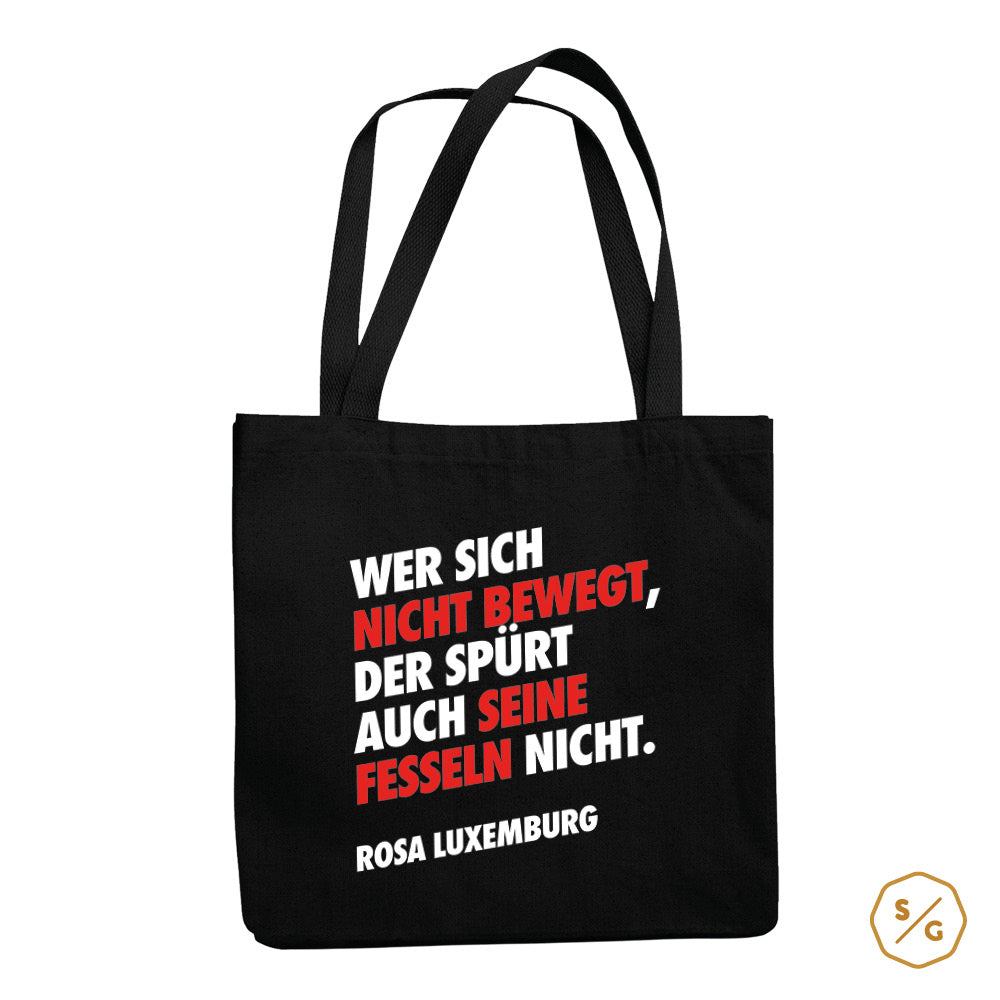 PRINTED COTTON BAG • WER SICH NICHT BEWEGT