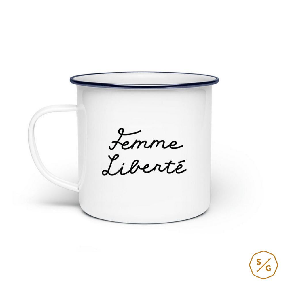 ENAMEL MUG (STEEL) • FEMME LIBERTÉ