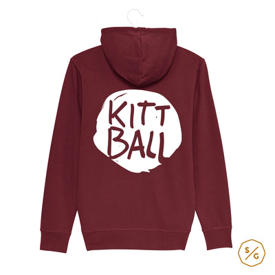 BEDRUCKTER ZIPPER HOODIE • LOGO KITTBALL RECORDS