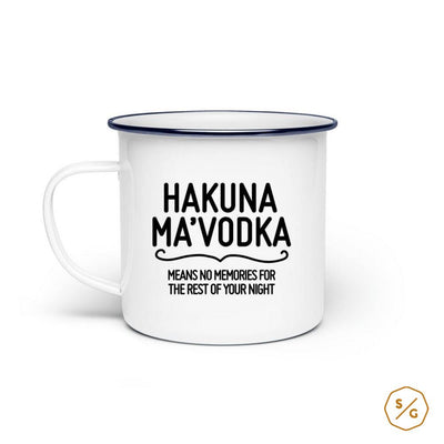 EMAILLE-TASSE (STAHL) • HAKUNA MA VODKA