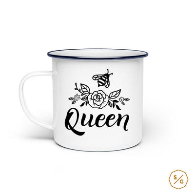 ENAMEL MUG (STEEL) • BEE A QUEEN