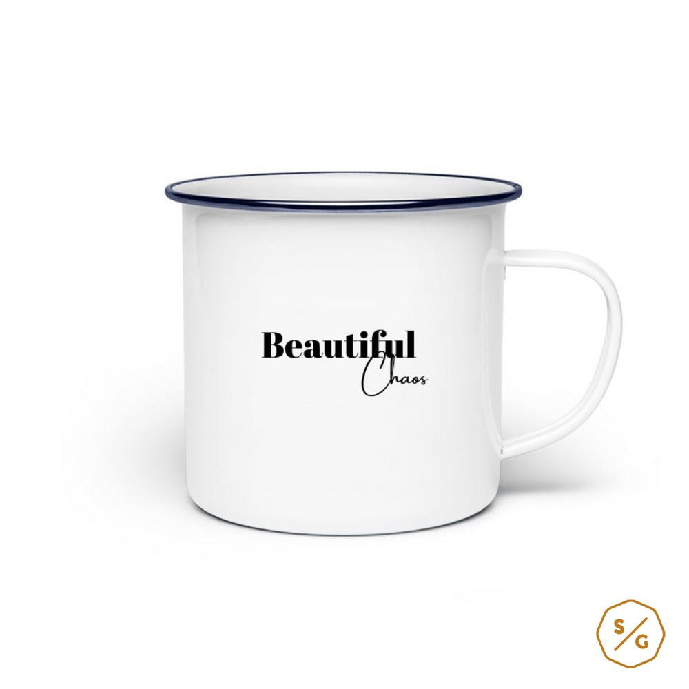 ENAMEL MUG (STEEL) • BEAUTIFUL CHAOS