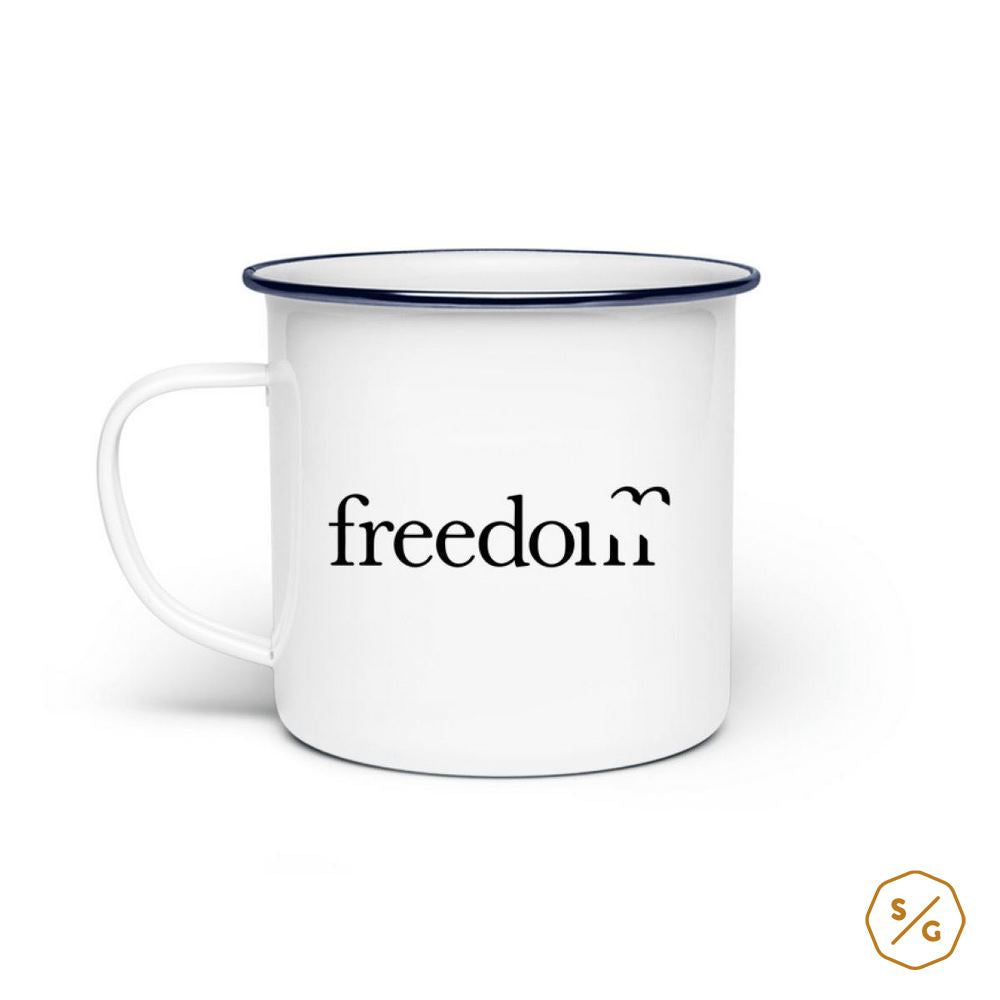 ENAMEL MUG (STEEL) • FREEDOM