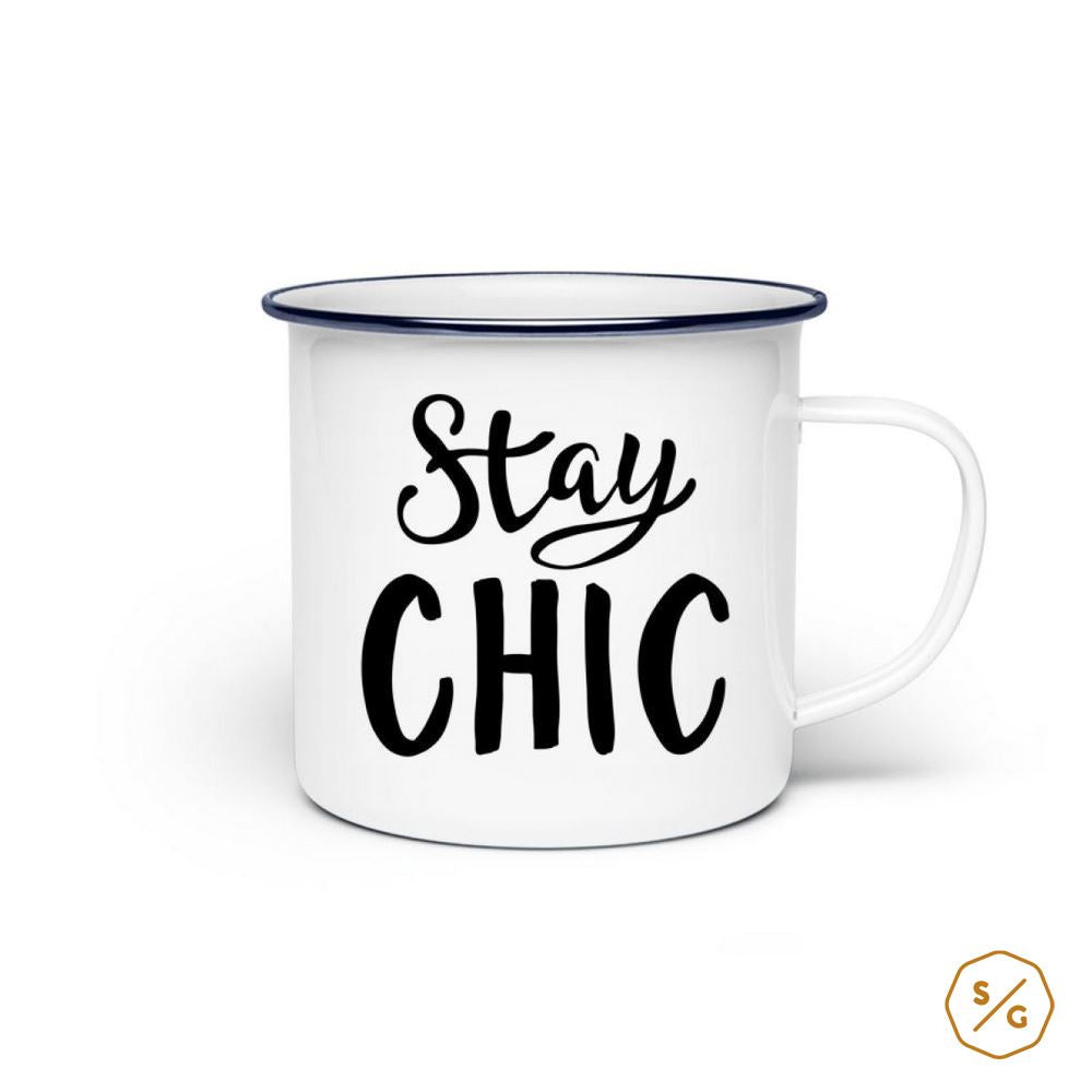 ENAMEL MUG (STEEL) • STAY CHIC