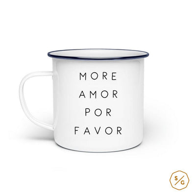 ENAMEL MUG (STEEL) • MORE AMOR POR FAVOR