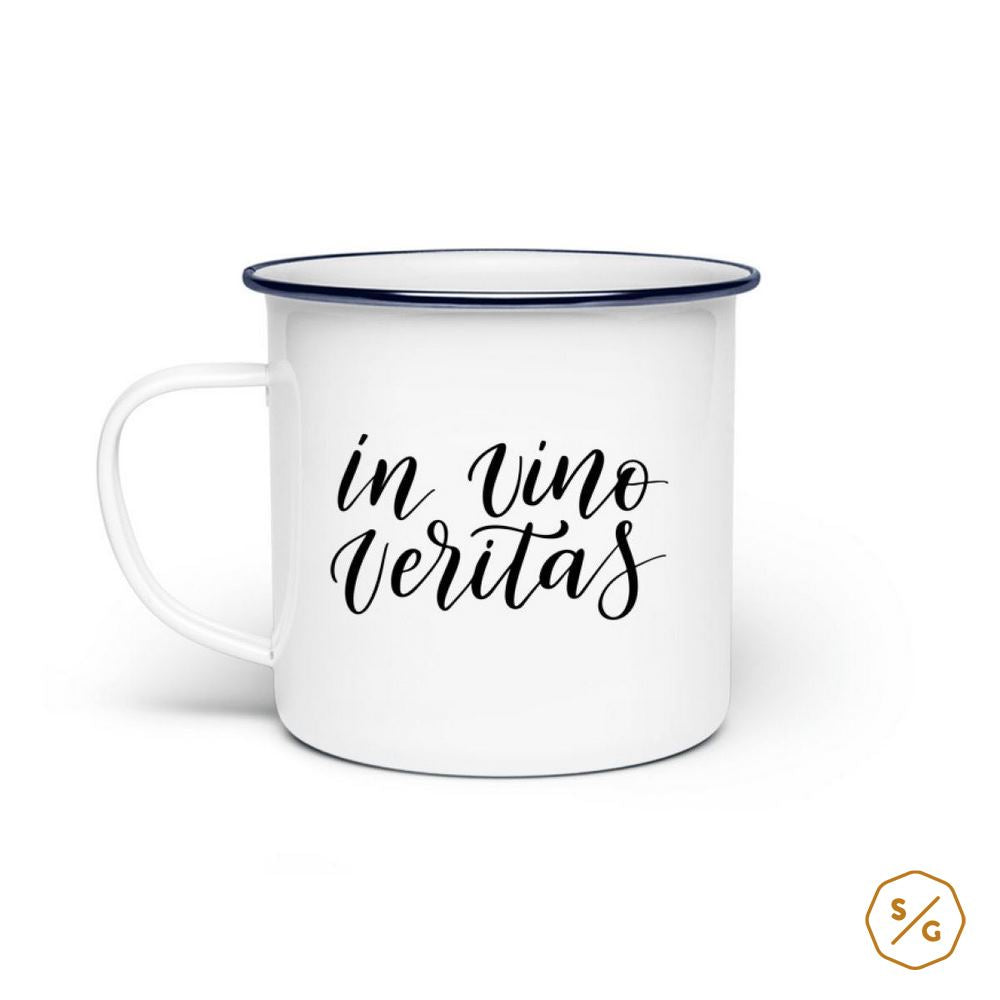 ENAMEL MUG (STEEL) • IN VINO VERITAS