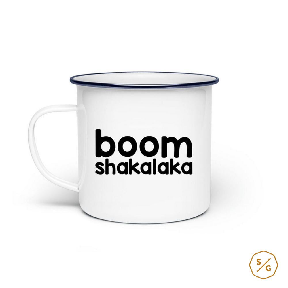 ENAMEL MUG (STEEL) • BOOM SHAKALAKA