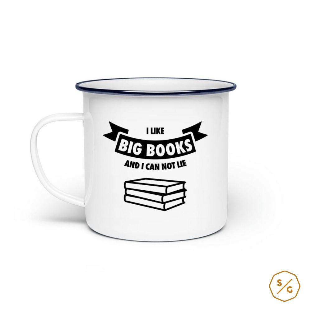 ENAMEL MUG (STEEL) • I LIKE BIG BOOKS