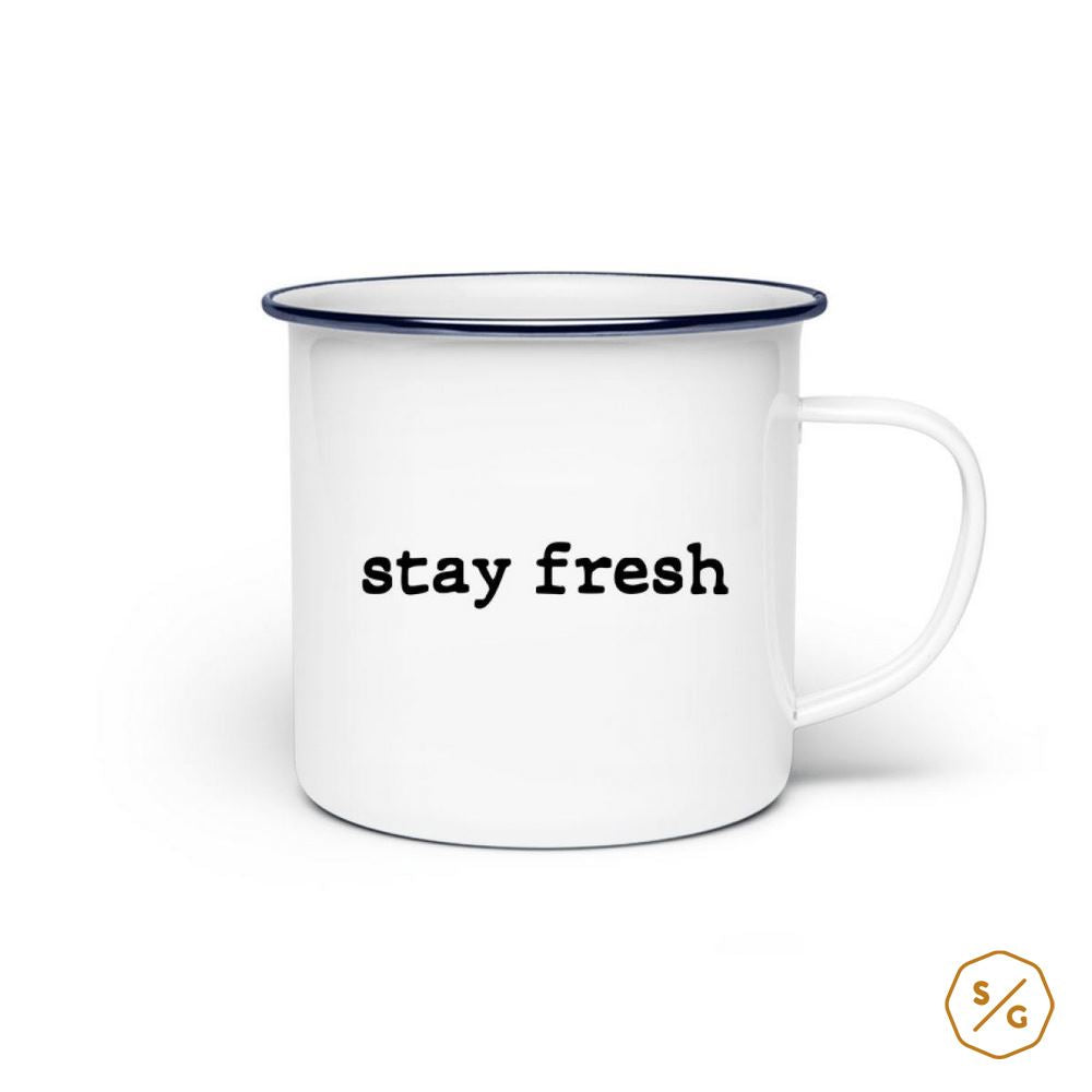 ENAMEL MUG (STEEL) • STAY FRESH