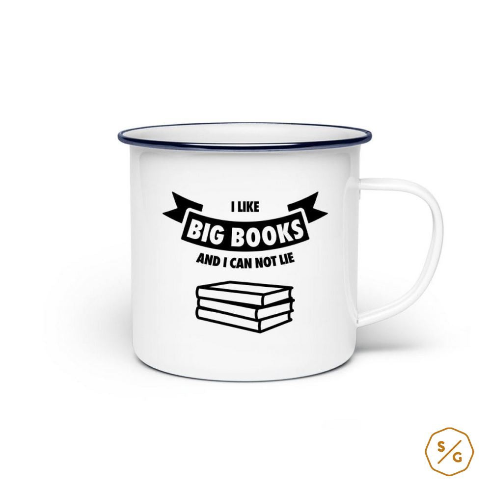 ENAMEL MUG (STEEL) • I LIKE BIG BOOKS