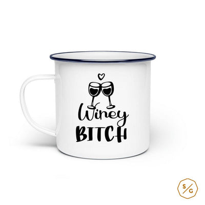 ENAMEL MUG (STEEL) • WINEY BITCH