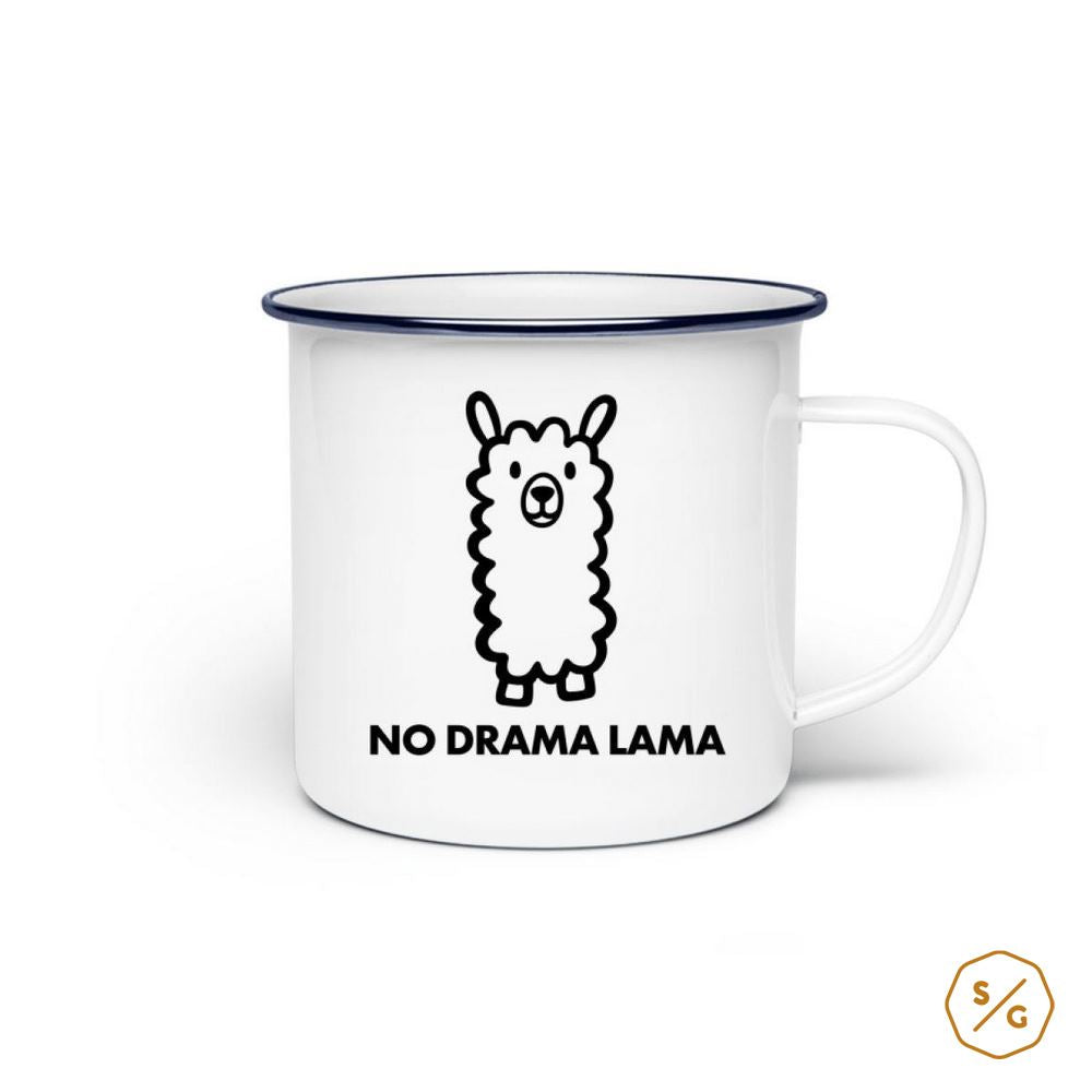 ENAMEL MUG (STEEL) • NO DRAMA LAMA