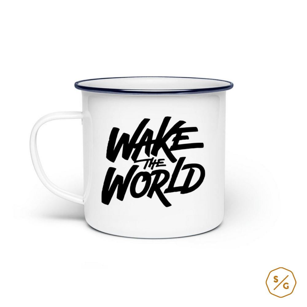 EMAILLE-TASSE (STAHL) • WAKE THE WORLD