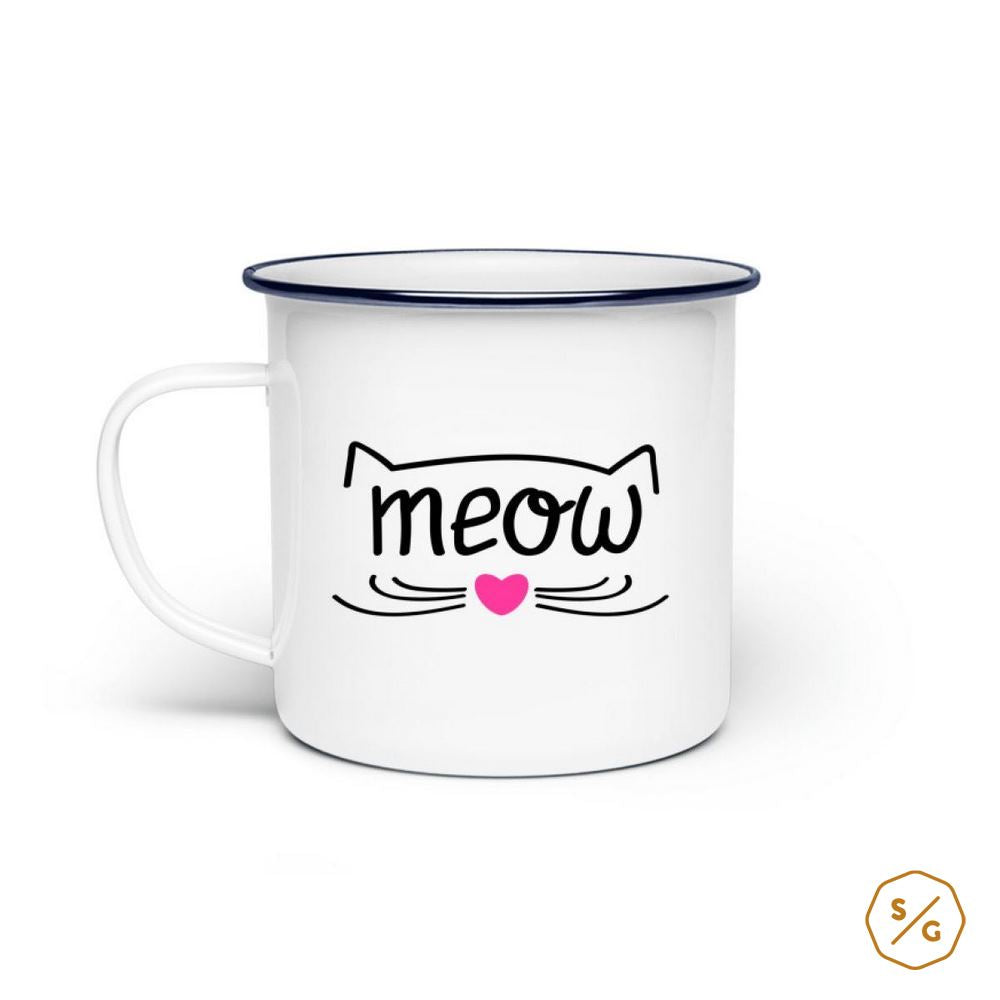 ENAMEL MUG (STEEL) • MEOW